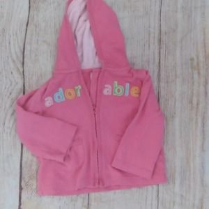 Carter's pink zip hoodie sz 18m